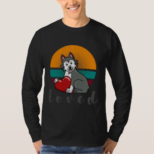 Loved Siberian Husky Valentines Day T-Shirt