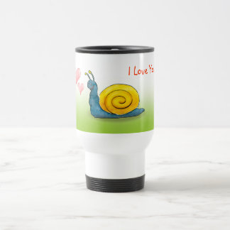 Loved snail with big heart - Mug template