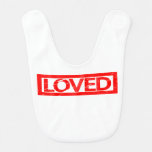 Loved Stamp Baby Bib
