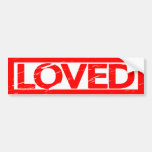 Loved Stamp Bumper Sticker