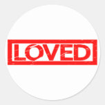 Loved Stamp Classic Round Sticker
