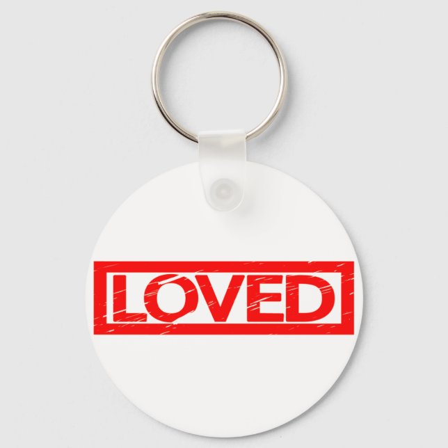 Loved Stamp Keychain (Front)