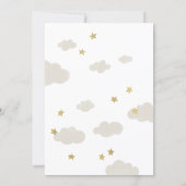 Loved to the Moon and Back Baby Shower Gold Invitation (Back)