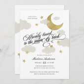 Loved to the Moon and Back Baby Shower Gold Stars (Front/Back)