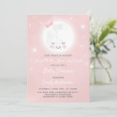 Loved To The Moon And Back Baby Shower Invitation (Standing Front)