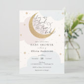 Loved to the Moon and Back Baby Shower Invitation (Standing Front)
