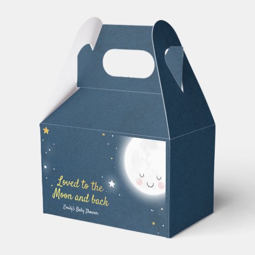 Loved To The Moon And Back Party Favor Box Favor Boxes
