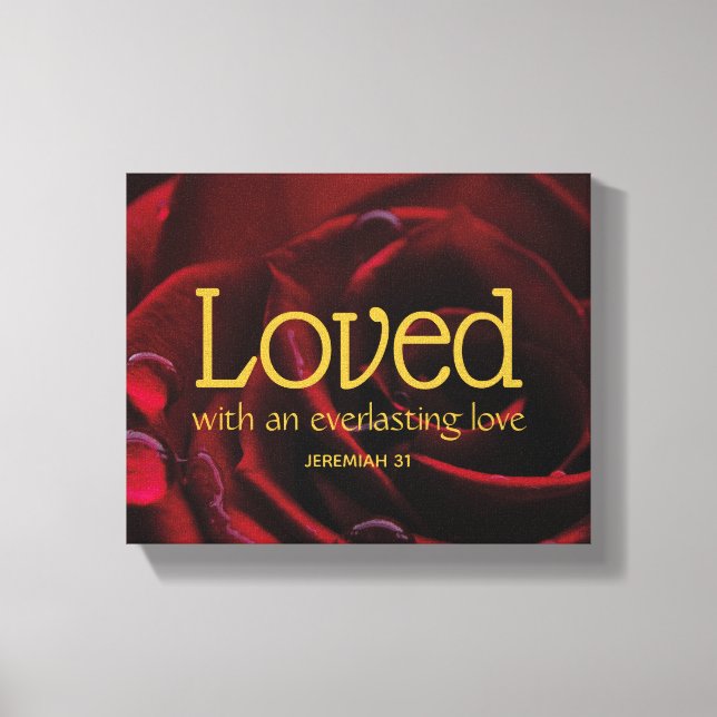 LOVED Valentine's Day Christian God's Love Canvas Print (Front)