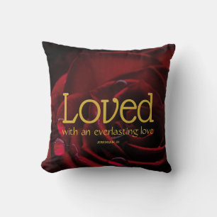 LOVED Valentine's Day Christian God's Love Throw Pillow
