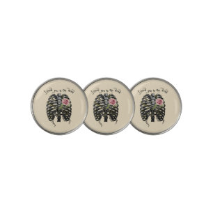 Loved You to the Dead – Gothic Rib Cage Golf Ball Marker