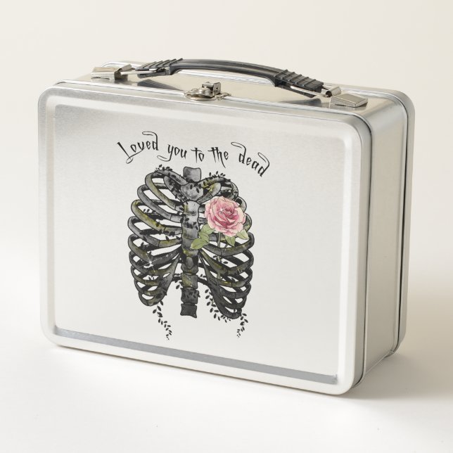 Loved You to the Dead – Gothic Rib Cage Metal Lunch Box (Front)
