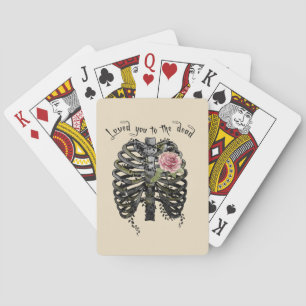 Loved You to the Dead – Gothic Rib Cage Poker Cards