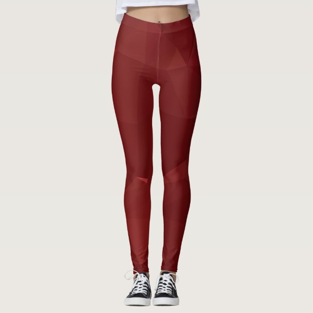 LoveGeo Abstract Geometric Design - Barn Wood Leggings (Front)