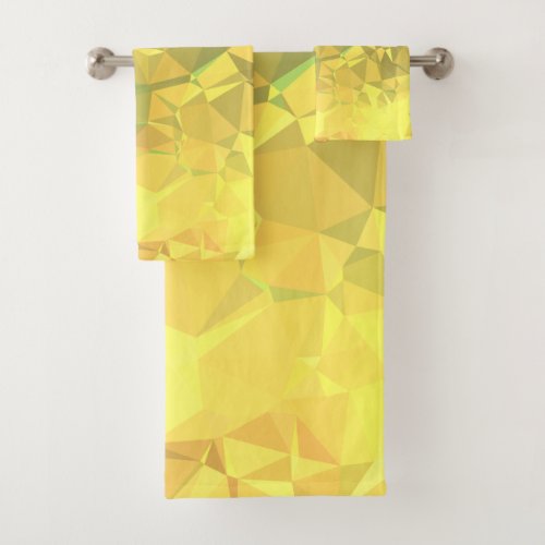 LoveGeo Abstract Geometric Design _ Bronze Shields Bath Towel Set