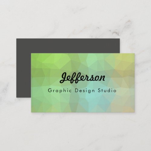 LoveGeo Abstract Geometric Design _ Chartreuse Business Card