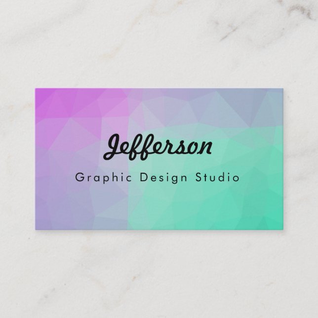 LoveGeo Abstract Geometric Design - Flower Lake Business Card (Front)