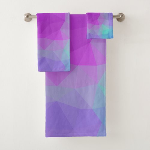 LoveGeo Abstract Geometric Design _ Galaxy Worlds Bath Towel Set