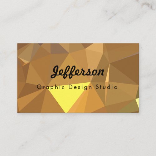 LoveGeo Abstract Geometric Design _ Gold Saber Business Card