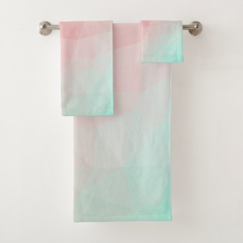 LoveGeo Abstract Geometric Design _ Love Radish Bath Towel Set