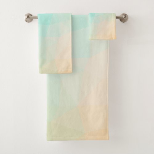 LoveGeo Abstract Geometric Design _ Tulip Garden Bath Towel Set
