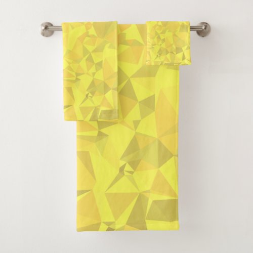 LoveGeo Abstract Geometric Design _ Tuscan Sunset Bath Towel Set