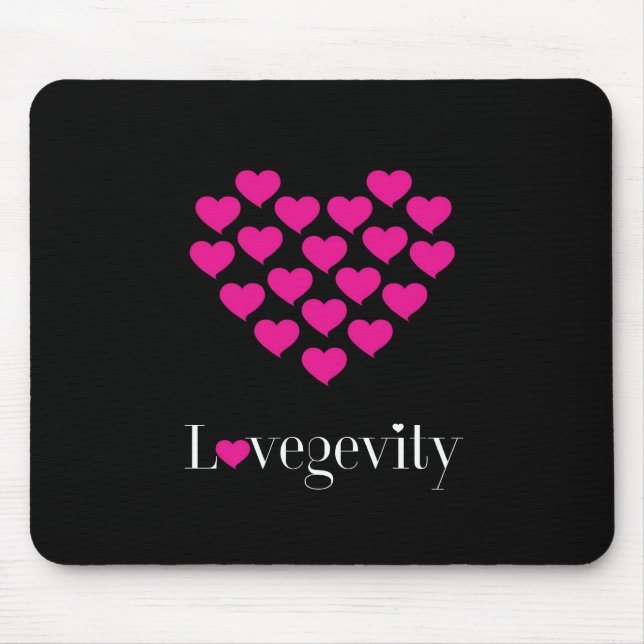 Lovegevity Black Mouse Pad (Front)