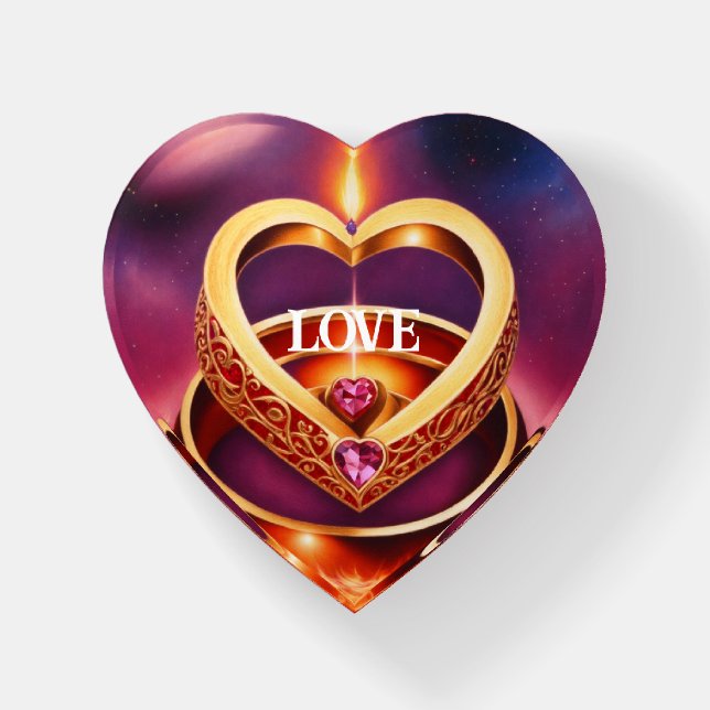 LoveHeart - Elegant Paperweight (Front)