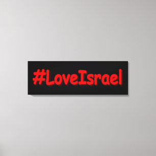 "#LoveIsrael" Cute Design. Buy Now Canvas Print