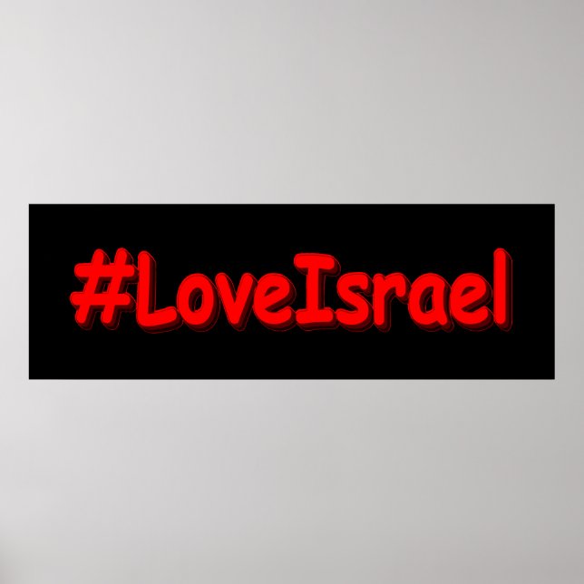 "#LoveIsrael" Cute Design. Buy Now Poster (Front)