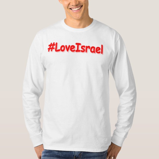 "#LoveIsrael" Cute Design. Buy Now T-Shirt (Front)