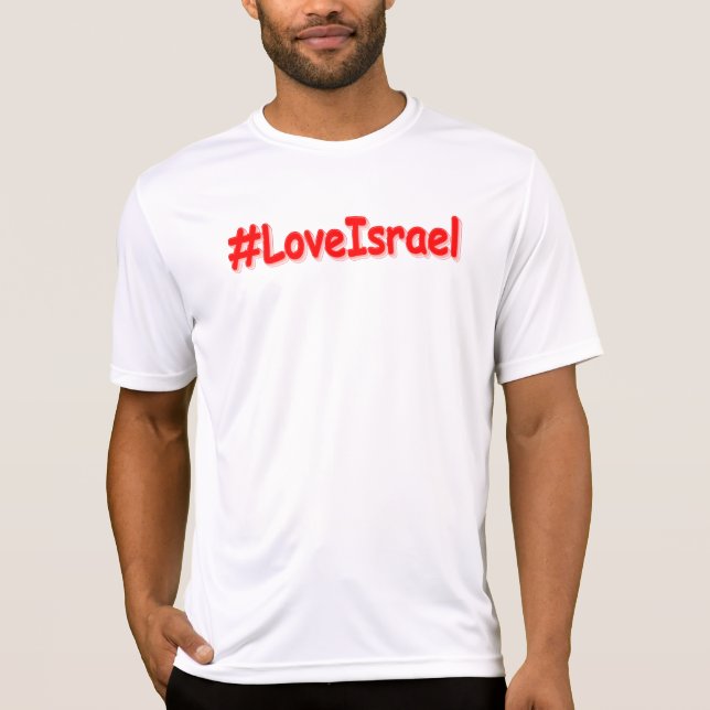 "#LoveIsrael" Cute Design. Buy Now T-Shirt (Front)