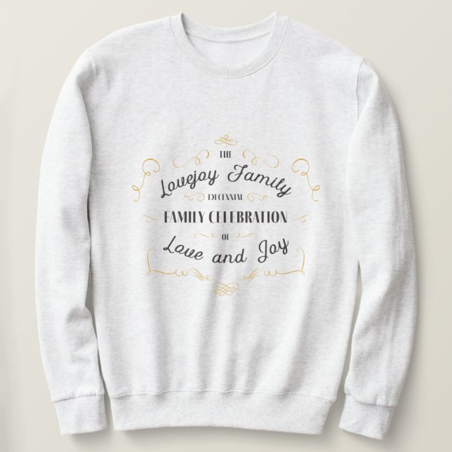 Lovejoy Celebration Sweatshirt – Light Grey (Design Front)