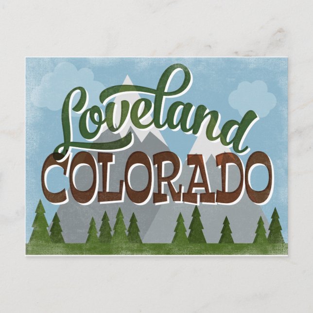 Loveland Colorado Snowy Mountains Postcard (Front)