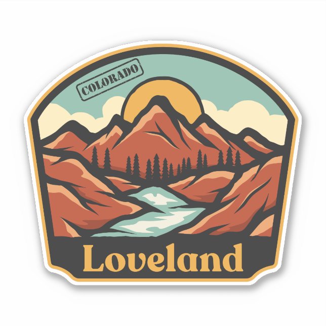 Loveland, Colorado Sticker (Front)