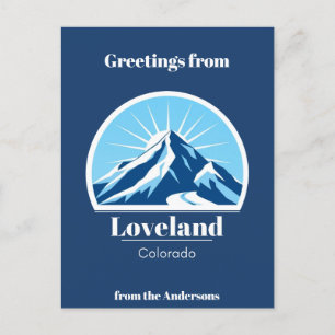 Loveland Colorado USA blue Postcard