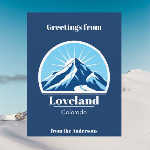 Loveland Colorado USA blue Postcard