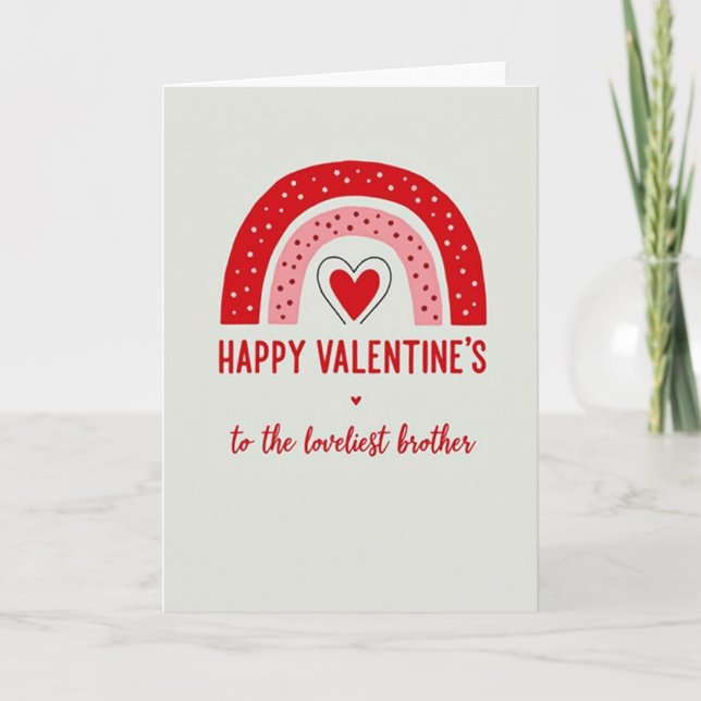 Loveliest Brother Valentine Card (Front)