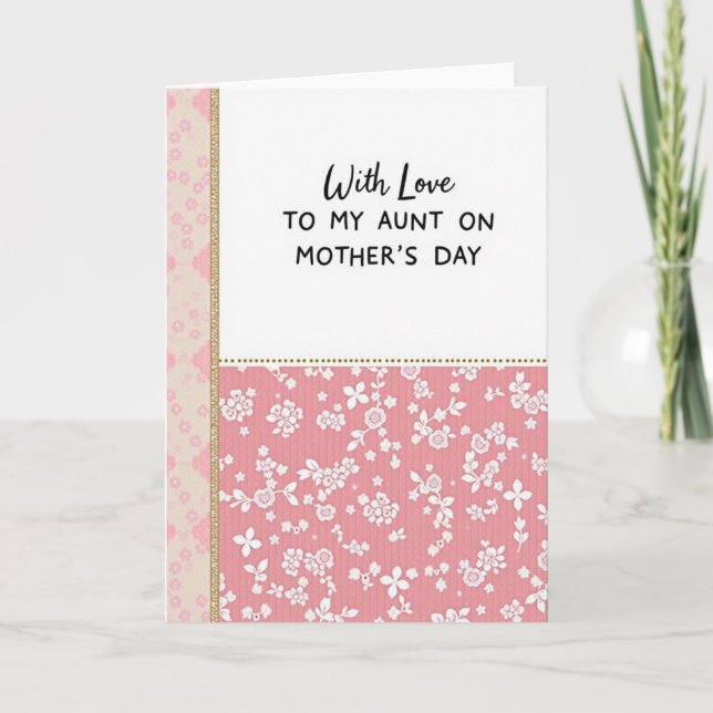 Loveliness Aunt Mothers Day Card (Front)