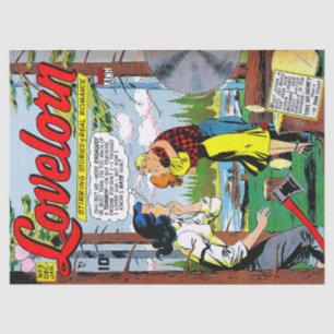 Lovelorn Betrayal Romance Vintage Comics Tissue Paper