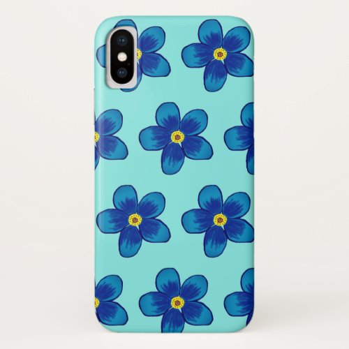 Lovelu Blue flowers Apple iPhone X Barely There iPhone X Case