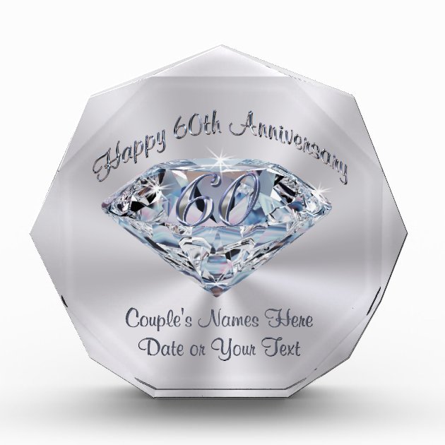 Buy Mum and Dad 60th Anniversary Gift, Personalised 60th Wedding Anniversary  Parents Grandparents, Diamond Wedding, Clear Blocks With Grey Bag Online in  India - Etsy