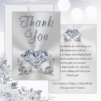Lovely 60th Wedding Anniversary Thank You Cards by LittleLindaPinda at Zazzle