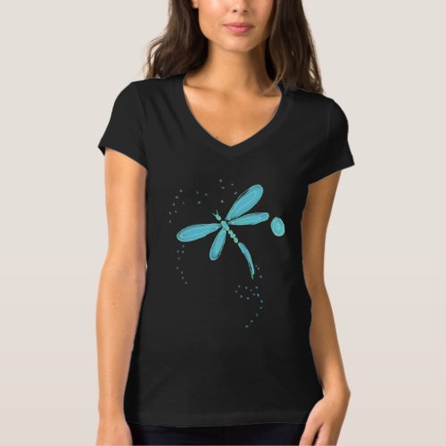 Lovely Abstract Dragonfly Wearable Art T_Shirt
