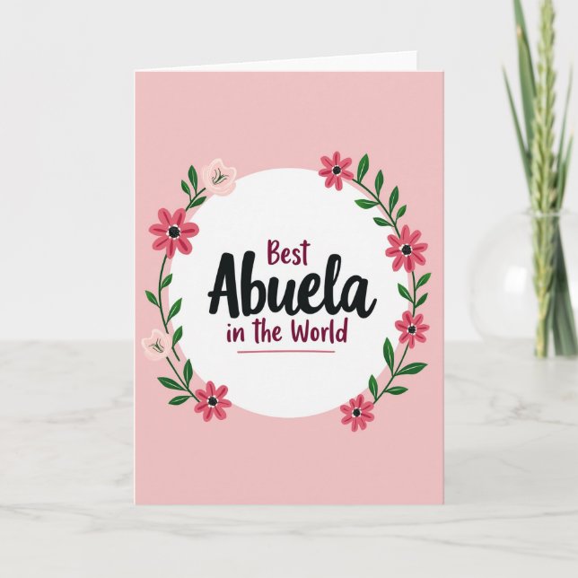 Lovely Abuela Botanical Card (Front)