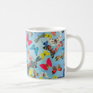 Lovely adorable colourful spring trendy butterfly coffee mug