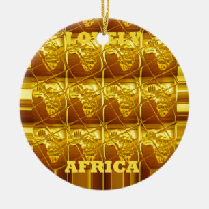Lovely Africa Africa Maps designs Art colors.png Ceramic Ornament