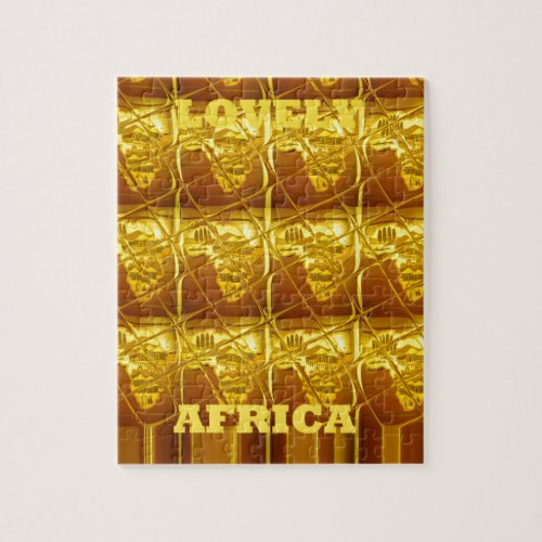 Lovely Africa Africa Maps designs Art colorspng Jigsaw Puzzle