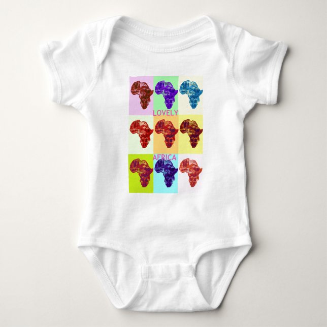 LOVELY AFRICA BABY BODYSUIT (Front)