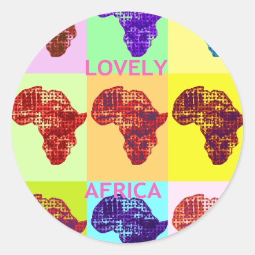 LOVELY AFRICA CLASSIC ROUND STICKER