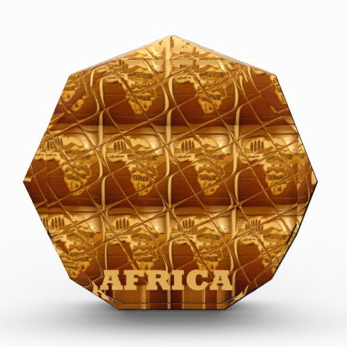 Lovely Africa Map Vector Pattern Art Design Print Acrylic Award